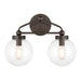 Stella 2-Light Vanity - Dark Bronze with Clear Glass - Minka-Lavery