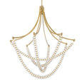 Load image into Gallery viewer, Pearl LED Chandelier - Legacy Brass with Clear Glass - Minka-Lavery
