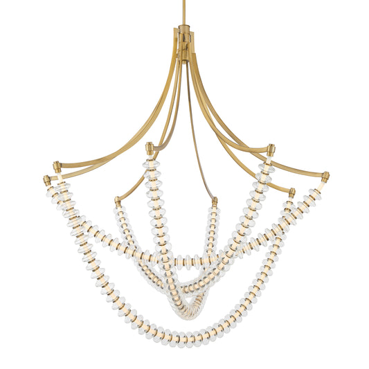 Pearl LED Chandelier - Legacy Brass with Clear Glass - Minka-Lavery