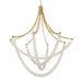 Pearl LED Chandelier - Legacy Brass with Clear Glass - Minka-Lavery