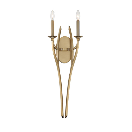 Covent Park Covent Park 2 Light Wall Scone with a Honey Brushed Gold Finish - Minka-Lavery