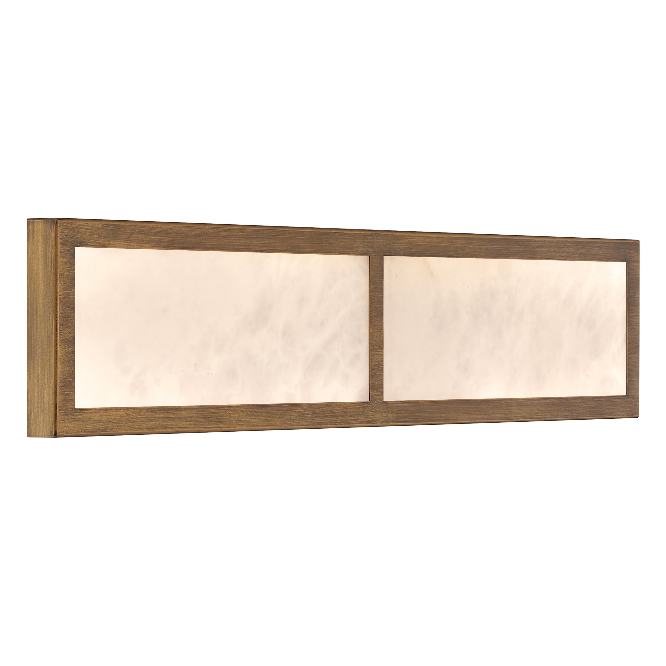 Stiles LED Vanity Light - Ashen Gold with Alabaster Stone - Minka-Lavery