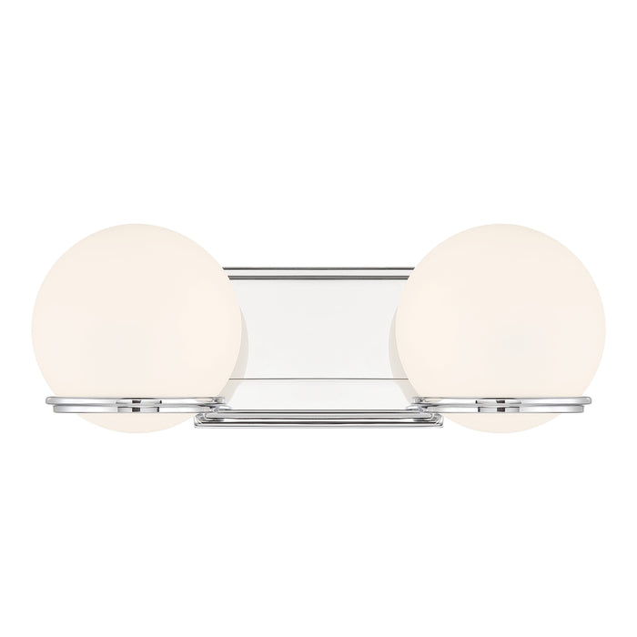 Hollywood Nights LED 2 Light Bath in Chrome Finish with Etched Opal Glass - Minka-Lavery