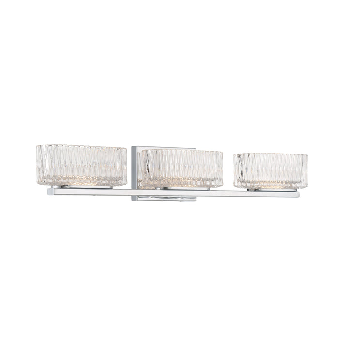 SPARREN LED 3 Light Bath in Chrome Finish and Clarity Glass - Minka-Lavery