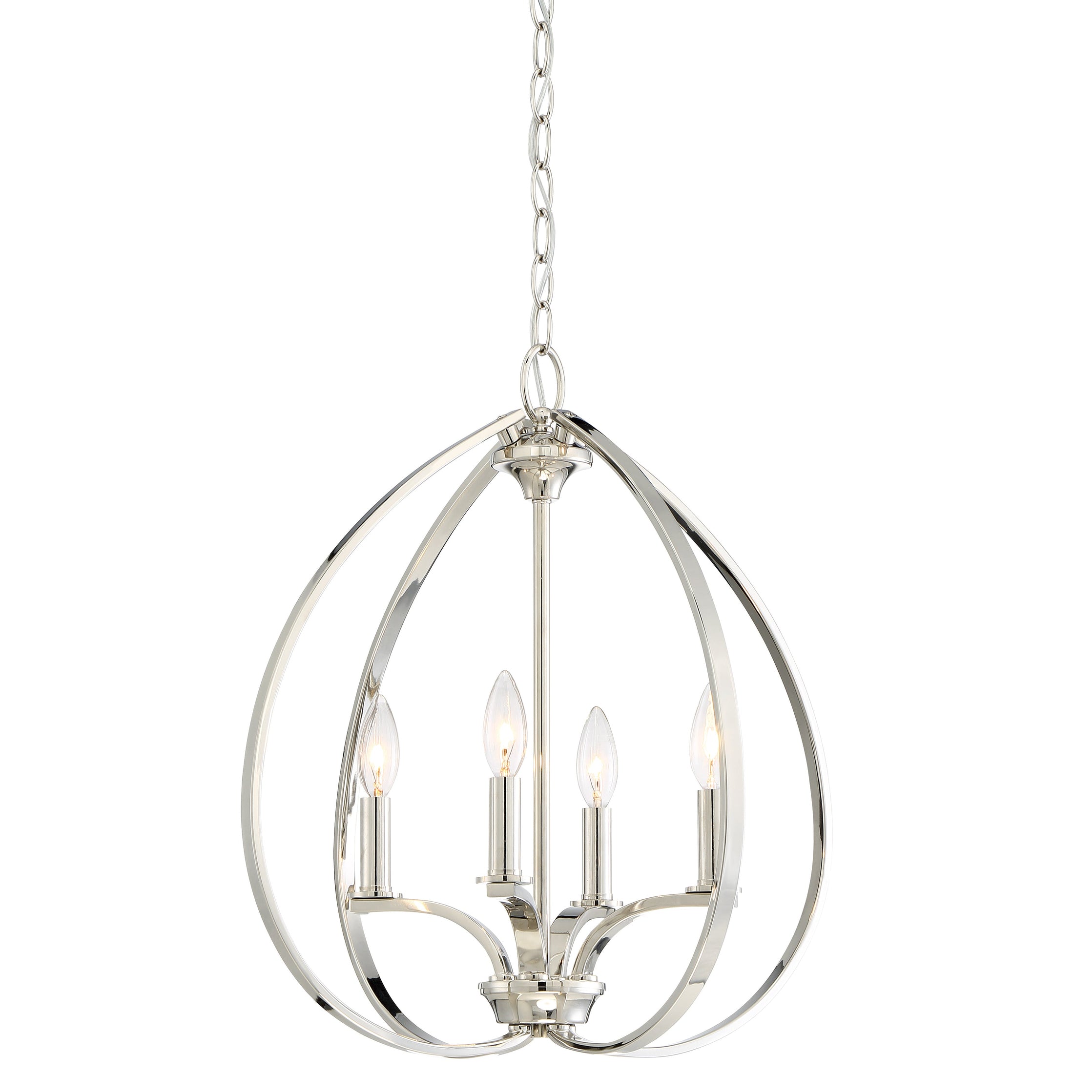 Tilbury 4 Light Pendant in Polished Nickel - Minka-Lavery
