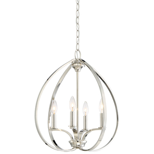 Tilbury 4 Light Pendant in Polished Nickel - Minka-Lavery