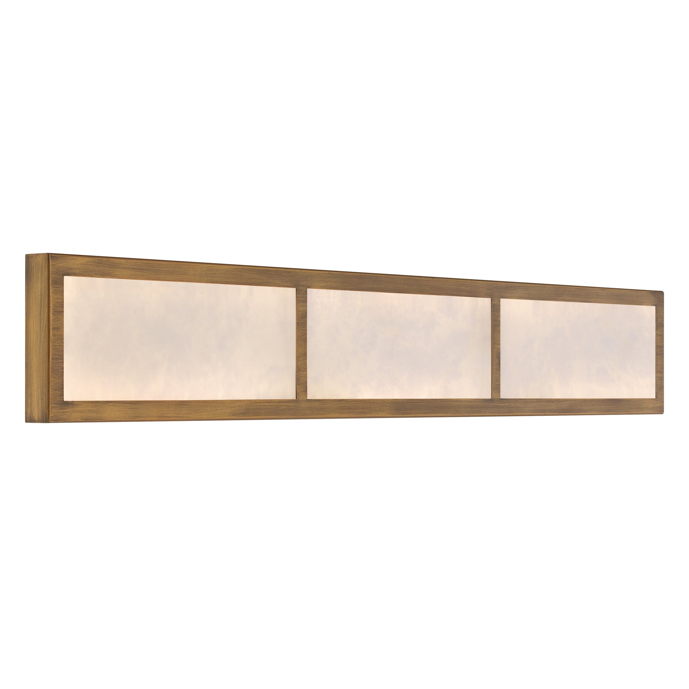 Stiles LED Vanity Light - Ashen Gold with Alabaster Stone - Minka-Lavery