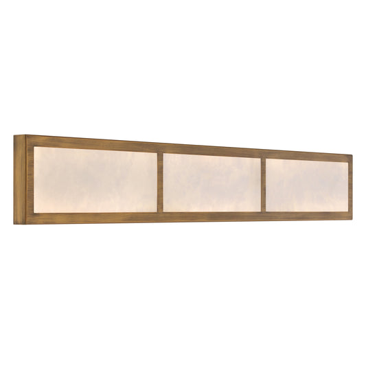 Stiles LED Vanity Light - Ashen Gold with Alabaster Stone - Minka-Lavery
