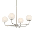 Load image into Gallery viewer, Whitehall 4-Light Chandelier - Brushed Nickel with Etched Alabaster Glass - Minka-Lavery
