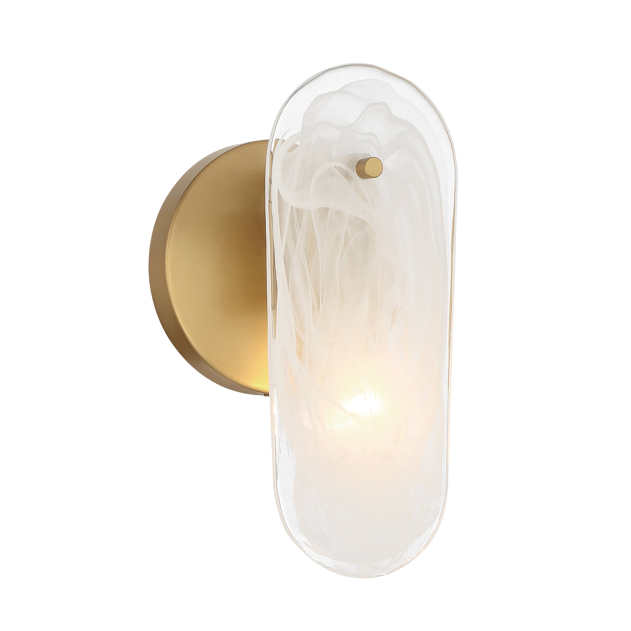 Oldmill 1-Light Wall Sconce - Legacy Brass with Alabaster Glass - Minka-Lavery