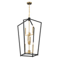 Load image into Gallery viewer, Colwick 6 Light Pendant in Coal Black & Signature Brass Finish - Minka-Lavery
