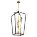 Colwick 6 Light Pendant in Coal Black & Signature Brass Finish - Minka-Lavery