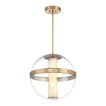 Load image into Gallery viewer, Divinely Large LED Pendant in Celeste Brass finish with Quartz Crystalline - Minka-Lavery
