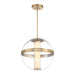 Divinely Large LED Pendant in Celeste Brass finish with Quartz Crystalline - Minka-Lavery