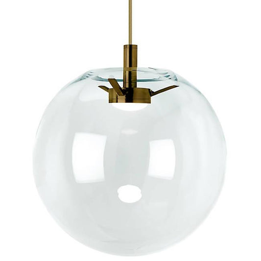 Palona Pendant - Clear Glass Aged Brass Finish