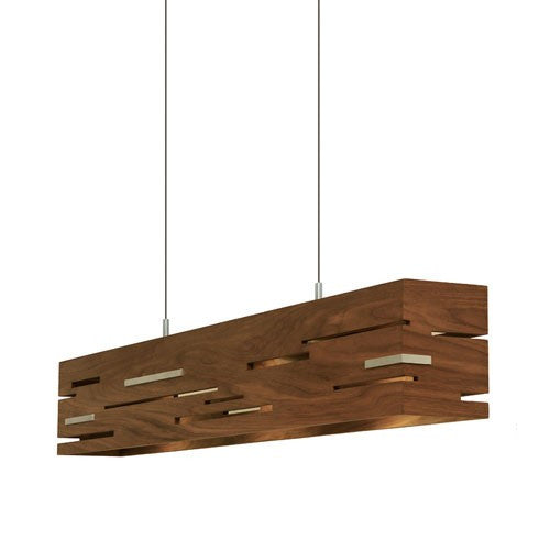 Aeris LED Linear Pendant - Walnut Finish