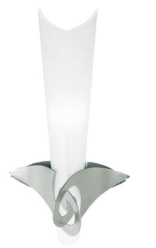Phantom Wall Sconce - Nickel and White Glass