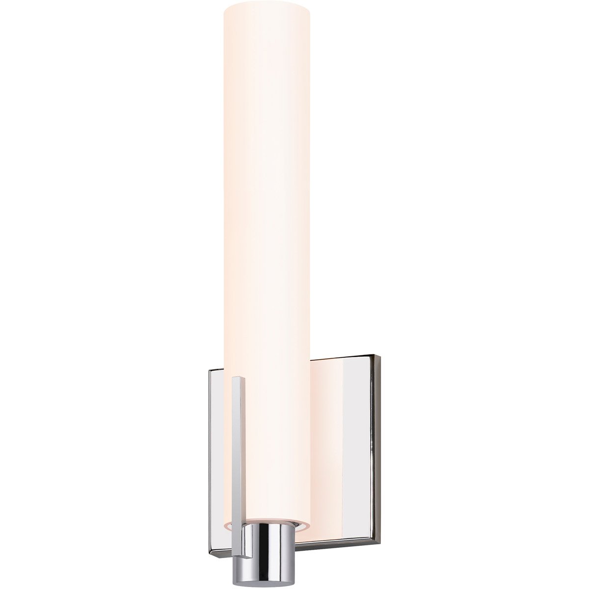 Tubo Small Slim LED Wall Sconce - Chrome (Spine Trim)