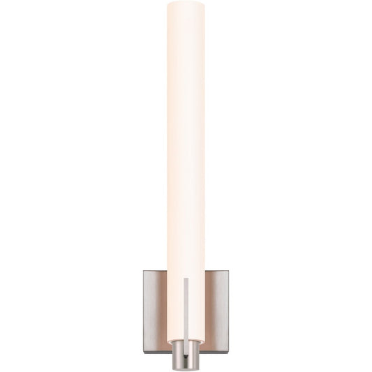 Tubo Medium Slim LED Wall Sconce - Satin Nickel Finish (Spine Trim)