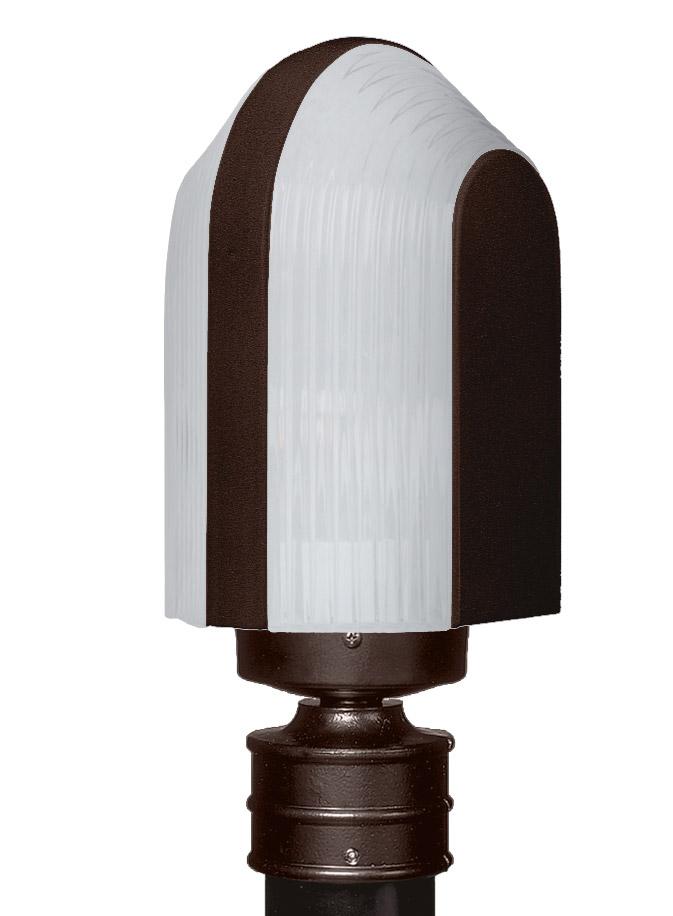 3139 Series Outdoor Post Light - Bronze Finish Frost Glass