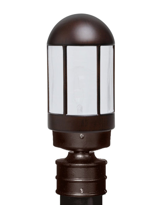 3151 Series Outdoor Post Light - Bronze Finish Frost Glass