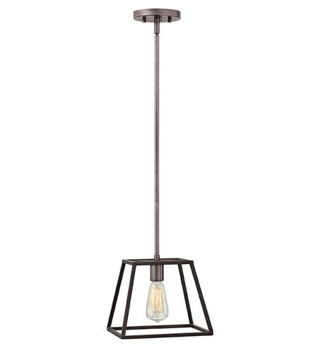 Fulton Mini Pendant - Aged Zinc with Antique Nickel Accents