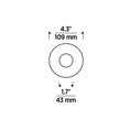 Load image into Gallery viewer, 3" Round Flanged Flat Trim - Diagram
