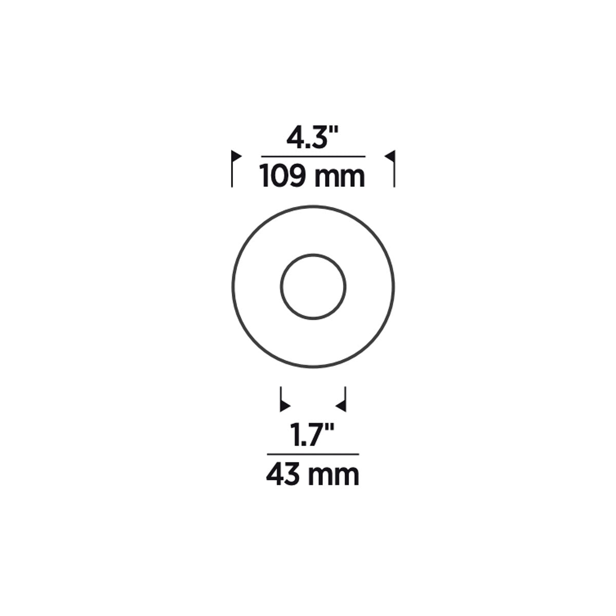 3" Round Flanged Flat Trim - Diagram