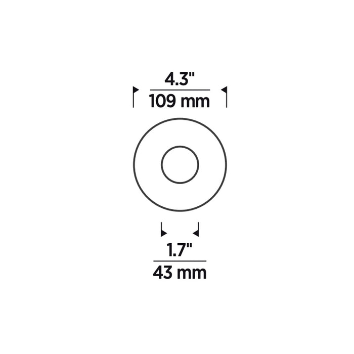 3" Round Flanged Flat Trim - Diagram