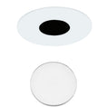 Load image into Gallery viewer, 3" Round Flanged Flat Trim - White Finish With Lens
