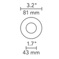 Load image into Gallery viewer, 3" Round Flangeless Bevel Trim - Diagram
