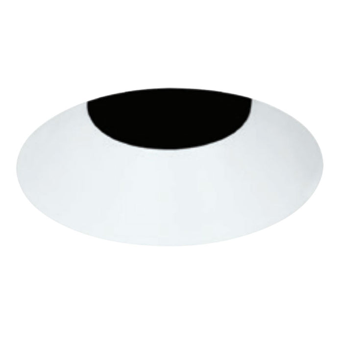 3" Round Flangeless Bevel Trim - White Finish No Lens