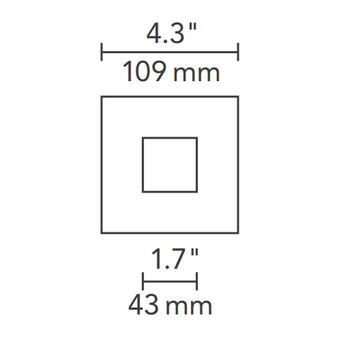 3" Square Flanged Flat Trim - Diagram