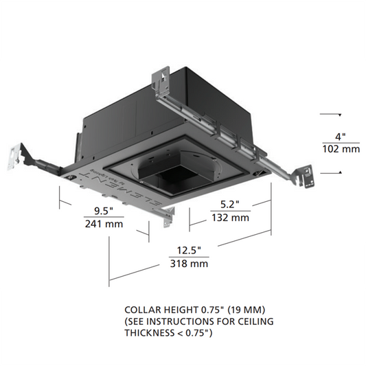 3" Square Flangeless Chicago Plenum Housing