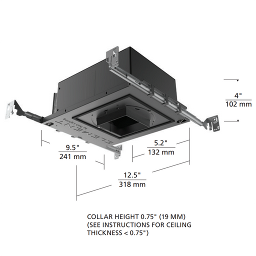 3" Square Flangeless Chicago Plenum Housing by Element