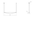 Load image into Gallery viewer, Tela LED Linear Suspension - Diagram
