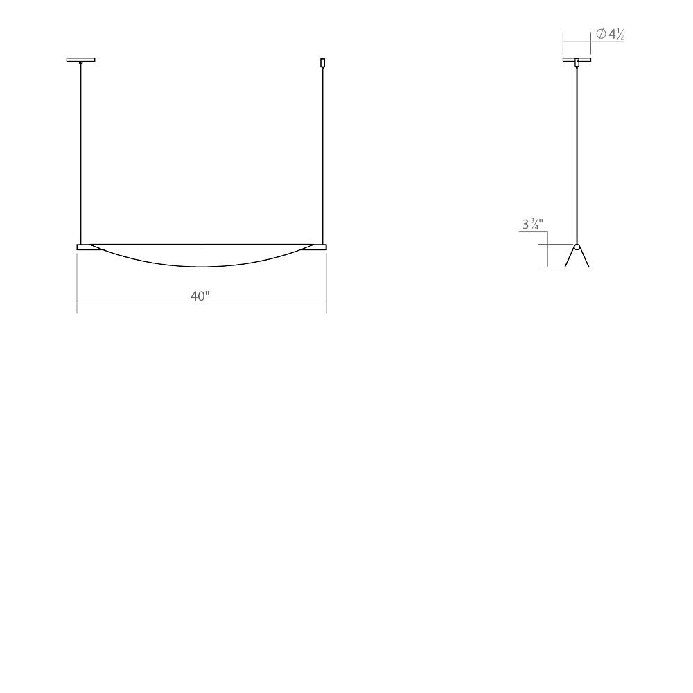 Tela LED Linear Suspension - Diagram