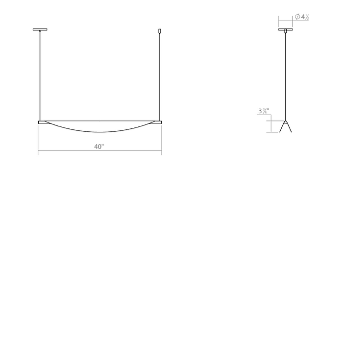 Tela LED Linear Suspension - Diagram
