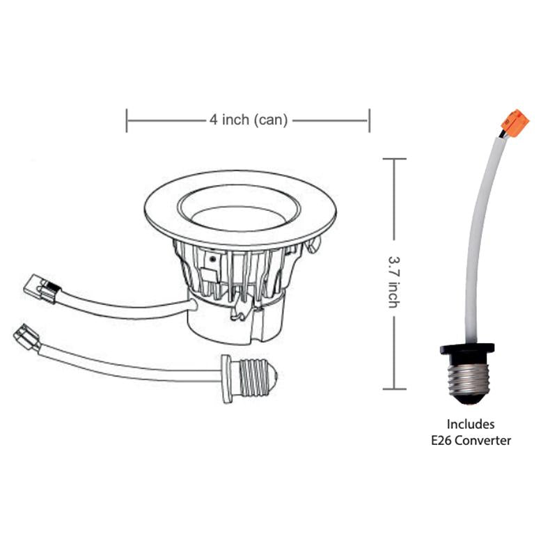 4" FL Downlight 120/277V - Diagram