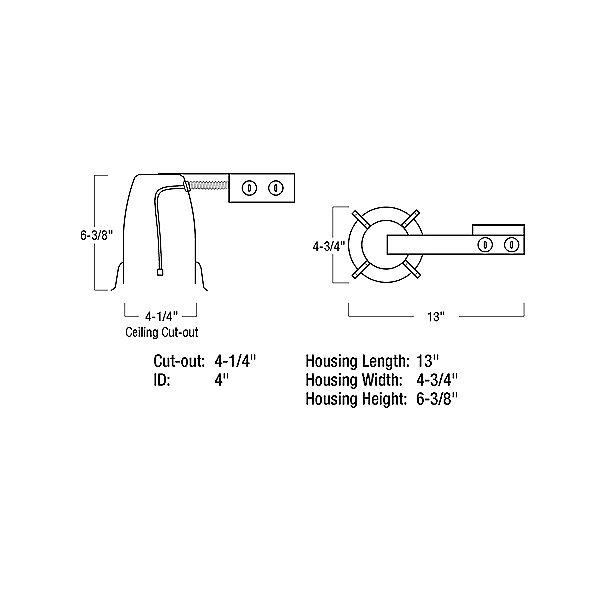 4" IC Air-Tight Dedicated Remodel Housing - Diagram