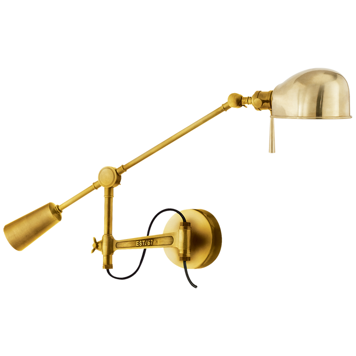 '67 Boom Arm Wall Lamp - Natural Brass Finish
