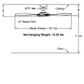 Load image into Gallery viewer, GlideAire Ceiling Fan - Diagram
