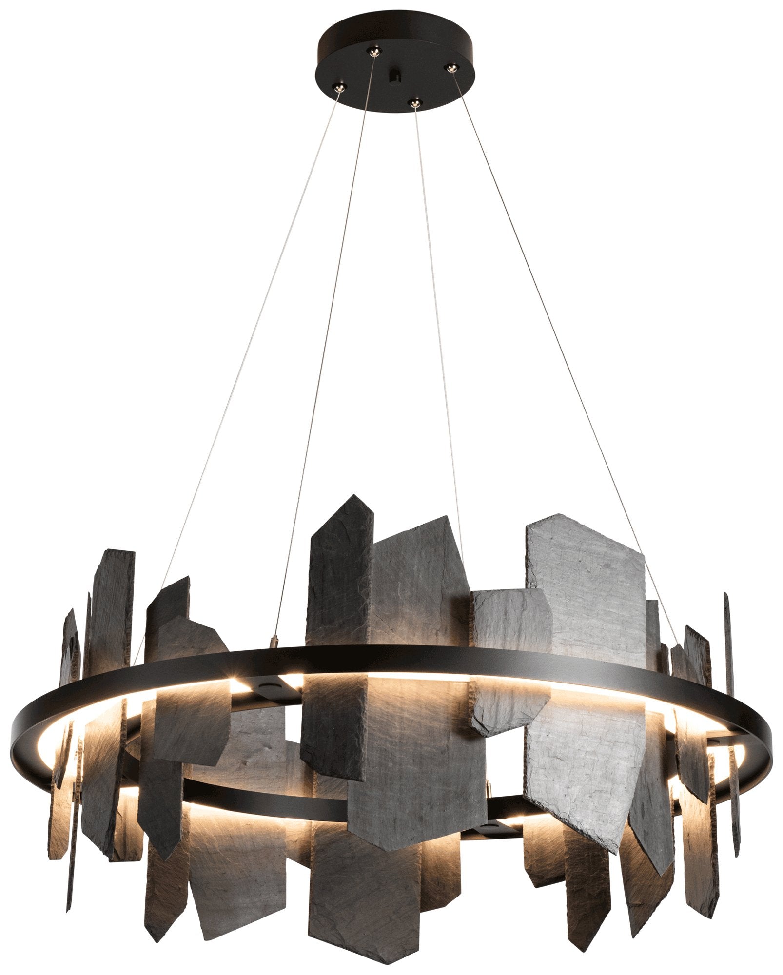 Ardesia Circular LED Pendant - Black Finish