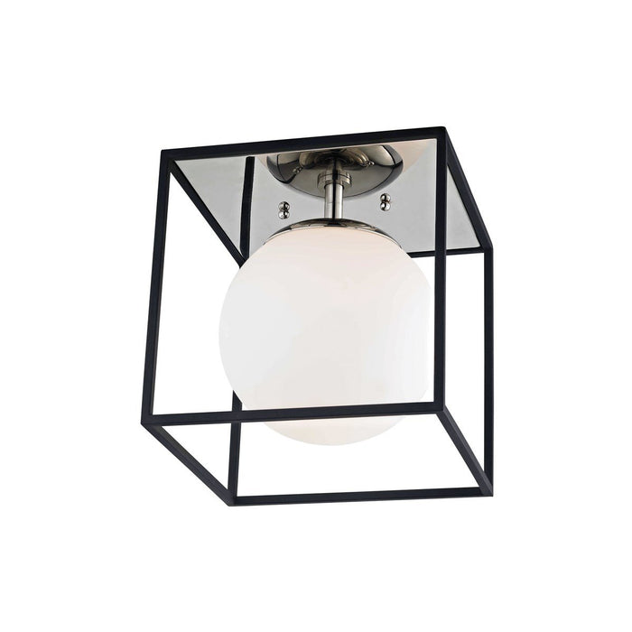 AIRA CEILING LIGHT FIXTURE Polished Nickel/Black