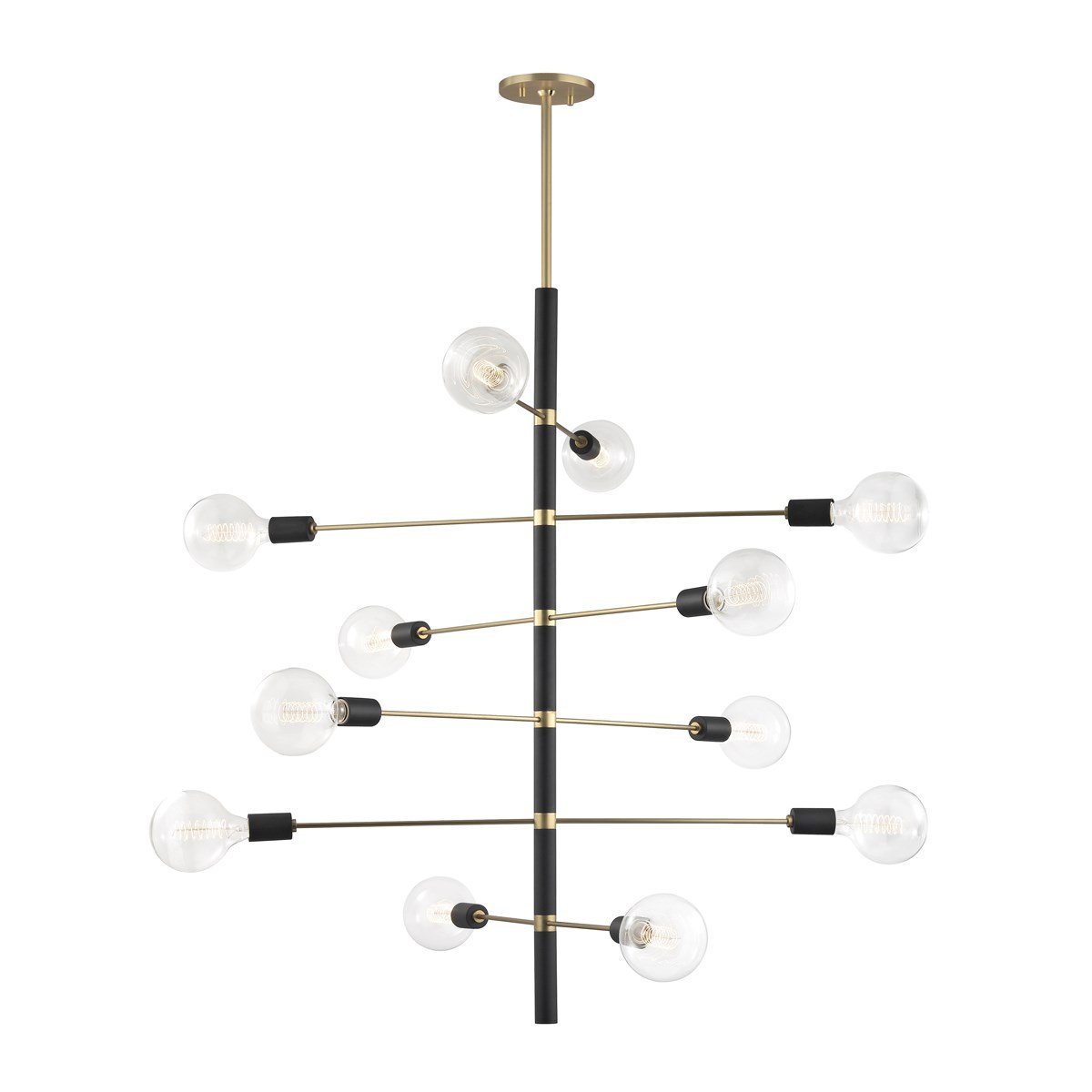 ASTRID Large CHANDELIER Aged Brass