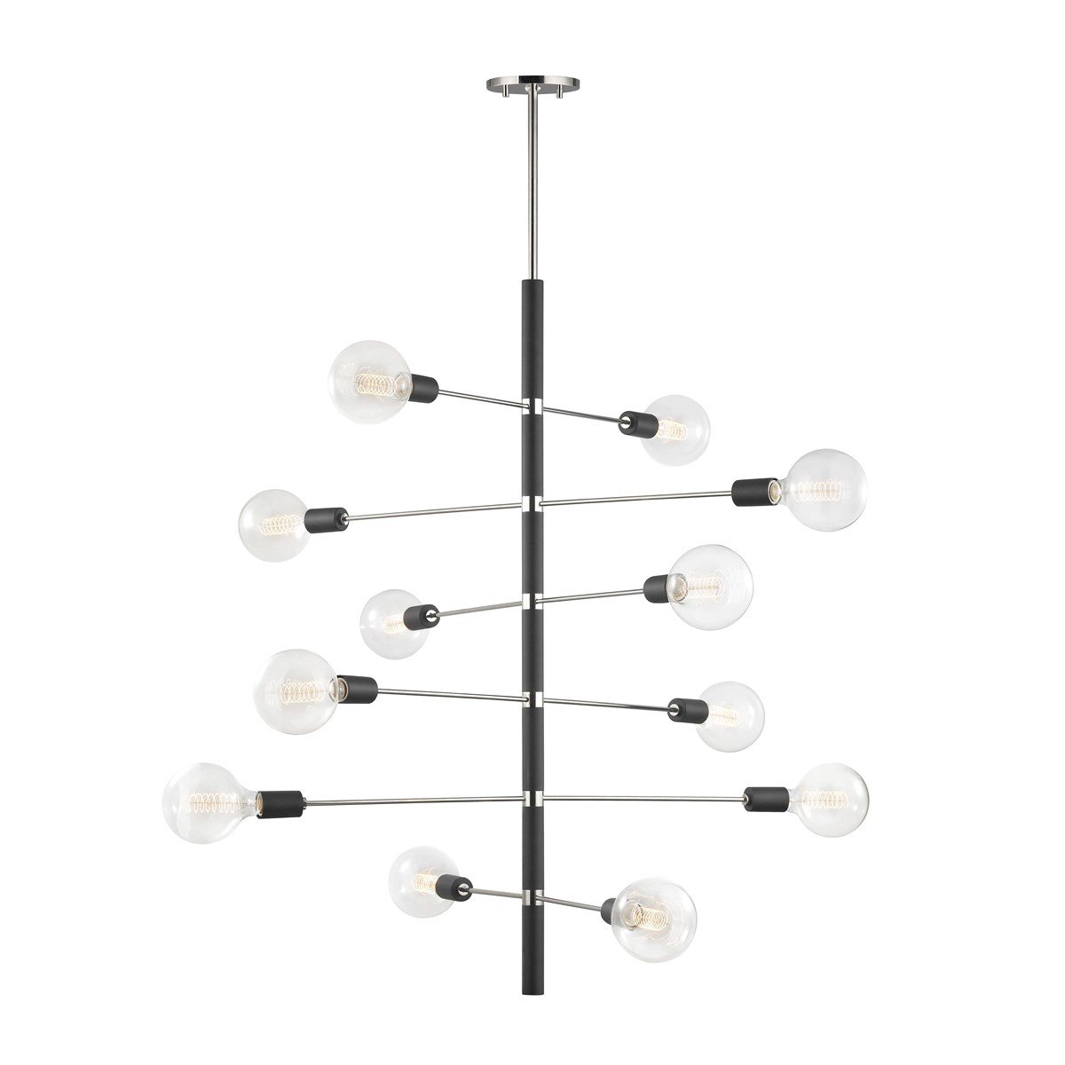 ASTRID Large CHANDELIER Polished Nickel