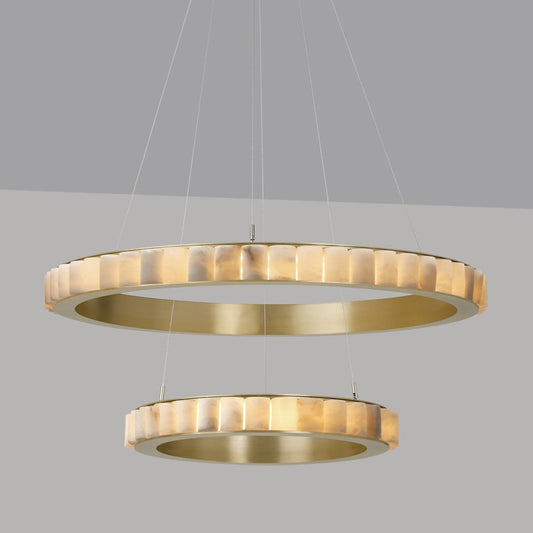 Avalon Halo Chandelier - Brass Finish