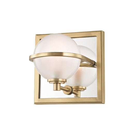 Axiom 1 Light LED Bath Bar - Aged Brass Finish