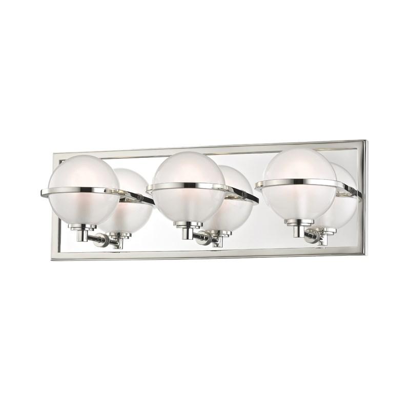 Axiom 3 Light LED Bath Bar - Polished Nickel Finish