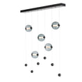 Load image into Gallery viewer, Abacus 5-Light LED Linear Suspension - Black Finish with Abacus Cool Grey Glass
